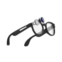 Charger l'image dans la galerie, Lunettes intelligentes multifonctions NASA  édition FUTURA Caméra,prise de photos, enregistrement vidéo et audio, appels Bluetooth, lecture de musique, assistant vocal, transmission sans fil Wi-Fi, Monture Mat Noir Verres  Incolore Modèle  Unisex design
