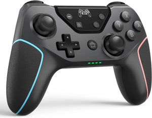 Manette  de jeu Sans Fil pour Switch/Switch Lite/Switch Oled, Prend en Charge NFC, Contrôleur Gamepad avec Double Vibration/Fonction de Réveil/Gyroscope à 6 Axes/Turbo Adjustable couleur Noir