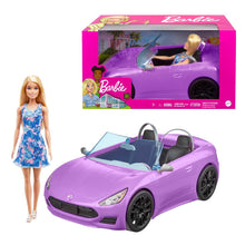 Charger l'image dans la galerie, MATTEL Poupée Barbie et sa voiture décapotable
