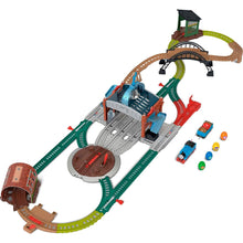 Charger l'image dans la galerie, Fisher Price Thomas et Ses Amis Coffret Lancement de tonneaux motorisé avec Locomotive motorisée Classique et Wagon de Chargement, 5,5 mètres de Piste
