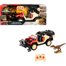 Charger l'image dans la galerie, MATTEL Matchbox Jurassic World Véhicule télécommandé Dino Hunter, Voiture à batterie avec télécommande et figurine de dinosaure 46 cm
