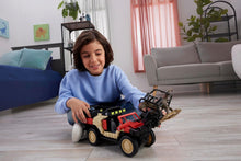 Charger l'image dans la galerie, MATTEL Matchbox Jurassic World Véhicule télécommandé Dino Hunter, Voiture à batterie avec télécommande et figurine de dinosaure 46 cm
