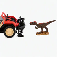 Charger l'image dans la galerie, MATTEL Matchbox Jurassic World Véhicule télécommandé Dino Hunter, Voiture à batterie avec télécommande et figurine de dinosaure 46 cm
