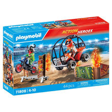 Charger l'image dans la galerie, 71808 - Playmobil Action Heroes - Duo de cascadeurs avec quad et moto

